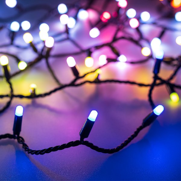 Светодиодная гирлянда ARD-STRING-CLASSIC-10000-BLACK-95LED-MILK-LIVE RGBW-DMX (24V, 10W) (Ardecoled,