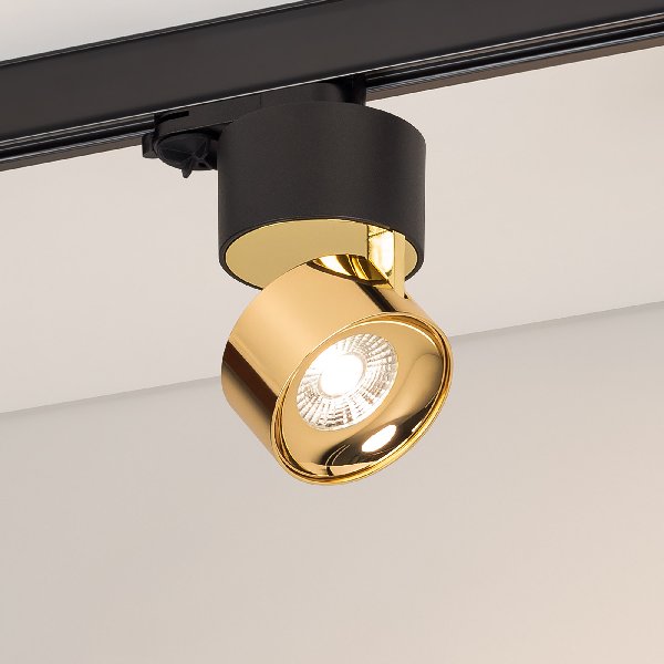 яяя Светильник SP-PLURIO-TRACK-4TR-R77-9W Day4000 (BK-BRS, 36 deg, 230V) (Arlight, IP20 Металл, 3 го