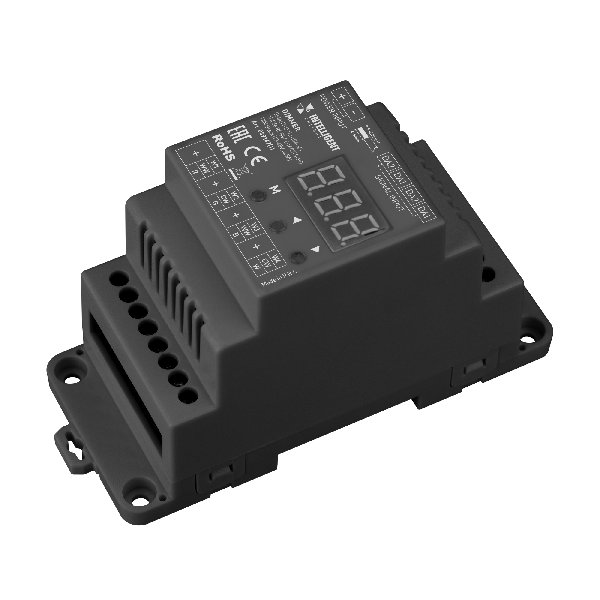 INTELLIGENT ARLIGHT Диммер SMART-DALI-104-62-ADDR-RGBW-DT6/DT8-PD-DIN Black (12-48V, 4x5А) (IARL, IP