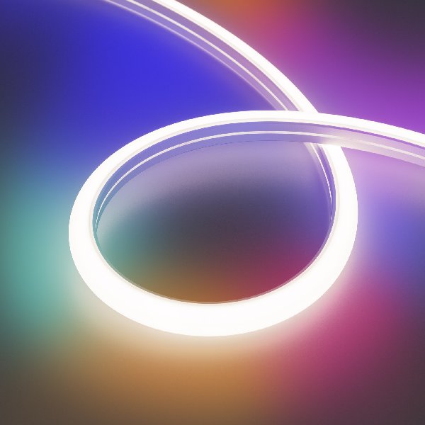 Лента герметичная DMX MOONLIGHT-TOP-B84-16x15mm 24V RGB-PX7 360deg (18 W/m, IP67, 5m, wire x2) (Arli