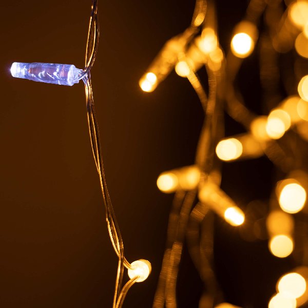 Светодиодная гирлянда ARD-EDGE-CLASSIC-2400x600-CLEAR-88LED-FLASH Yellow (230V, 6W) (Ardecoled, IP65