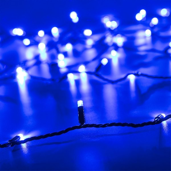 Светодиодная гирлянда ARD-STRING-CLASSIC-10000-BLACK-100LED-STD BLUE (230V, 7W) (Ardecoled, IP65, 1 