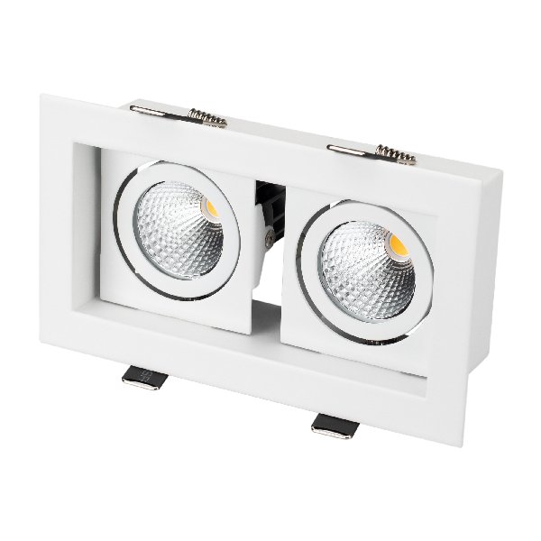 Светильник CL-KARDAN-S180x102-2x9W Warm (WH, 38 deg) (Arlight, IP20 Металл, 3 года)
