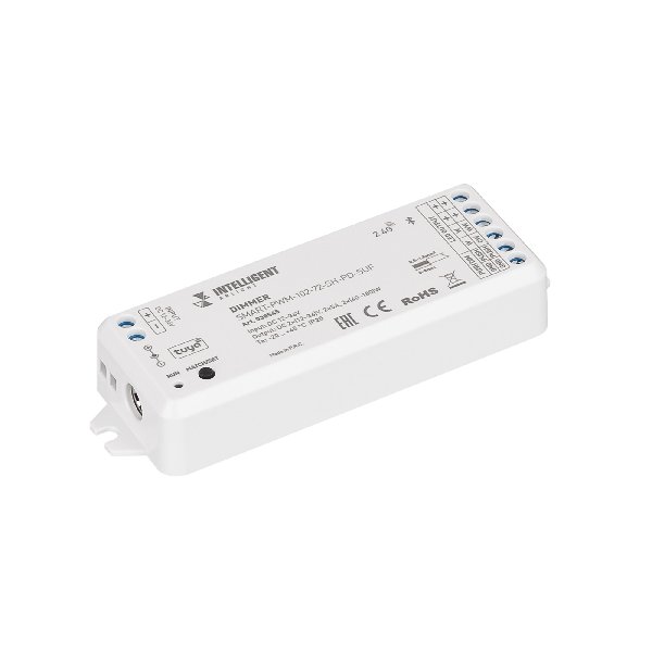 INTELLIGENT ARLIGHT Диммер SMART-PWM-102-72-SH-PD-SUF (12-36V, 2x5A, TUYA BLE, 2.4G) (IARL, IP20 Пла