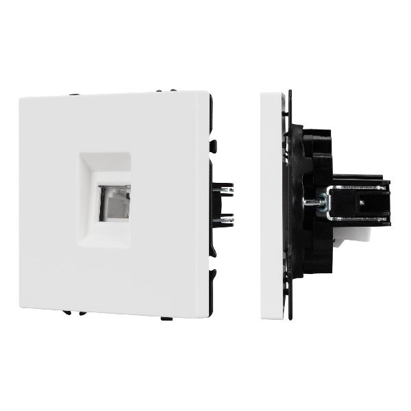 Механизм телефонной розетки SCT-NOBE-MTL1-SFPL-WH (RJ-11, 4C) (Arlight, Белый кварц)
