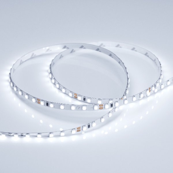 Лента RT 2-5000 24V Cool 8K 5mm 2x (3528, 600 LED, LUX) (Arlight, 9.6 Вт/м, IP20)