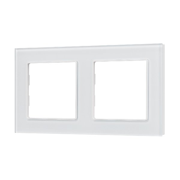 Рамка стеклянная FRM-GLARE-GS-2-WH (Arlight, -)