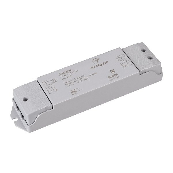 Диммер SMART-D32-DIM (12-36V, 12A, 0/1-10V) (Arlight, IP20 Пластик, 5 лет)