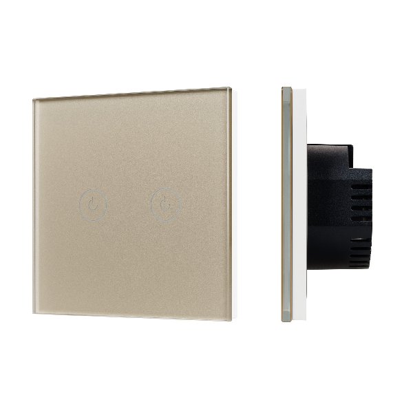 Выключатель сенсорный SWT-OMALI-S02-ZB-GD (250V, 10A, Zigbee) (Arlight, Стекло)