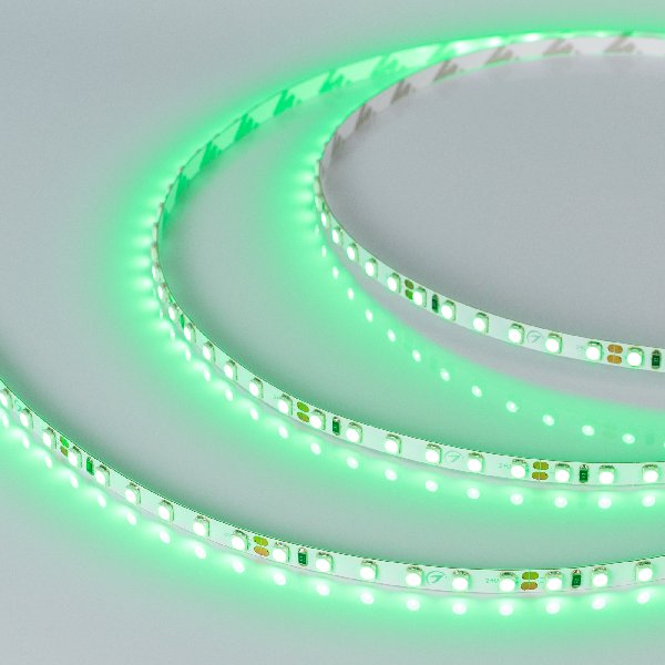 Лента RT-A120-5mm 24V Green (9.6 W/m, IP20, 2835, 5m) (Arlight, узкая)