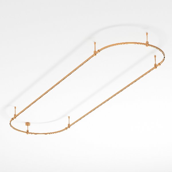 Основание ART-APRIORI-OVAL-ROD-200-3000x1000 (GD) (Arlight, IP20 Металл, 3 года)