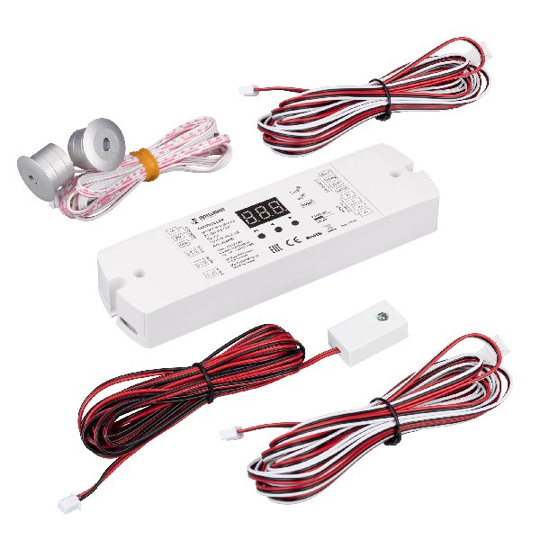 INTELLIGENT ARLIGHT Контроллер лестничный SMART-SPI-302-82-2G-SH-PS-SUF (12-24V, TUYA Wi-Fi, 2.4G) (