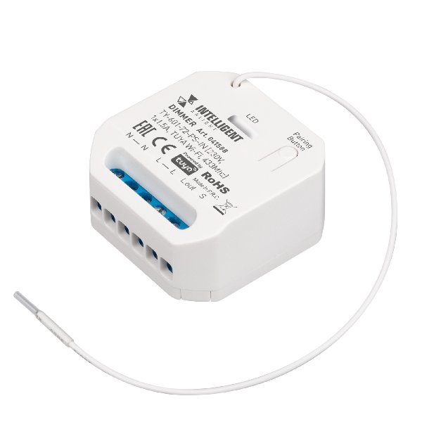 INTELLIGENT ARLIGHT Диммер TY-601-72-PS-IN (230V, 1x1.5A, TUYA Wi-Fi, 433Mhz) (IARL, IP20 Пластик, 3