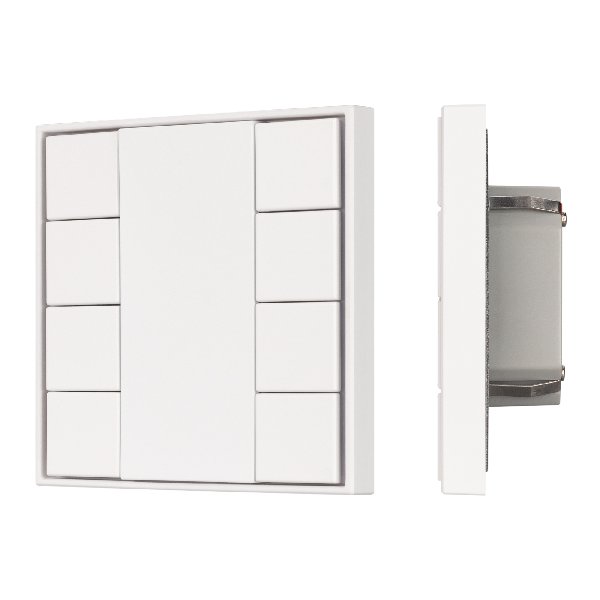INTELLIGENT ARLIGHT Кнопочная панель KNX-301-22-8-SH-IN White (BUS, Frame) (IARL, IP20 Пластик, 3 го