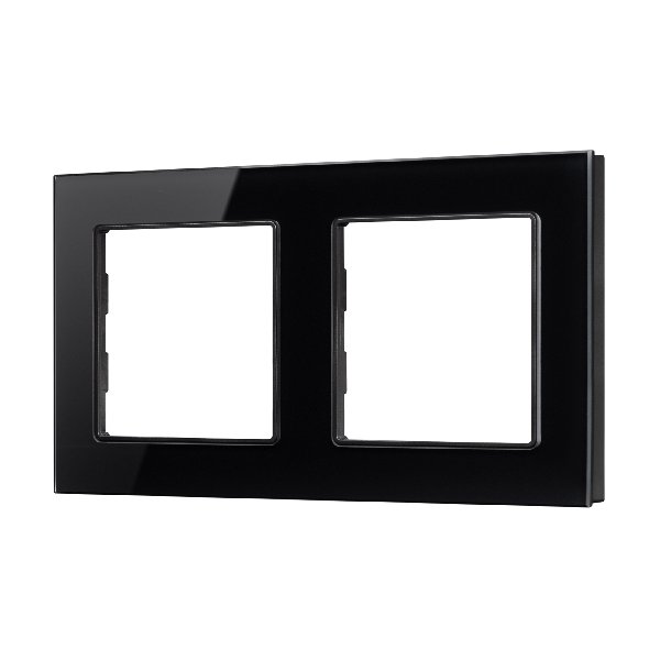 Рамка стеклянная FRM-GLARE-GS-2-BK (Arlight, -)