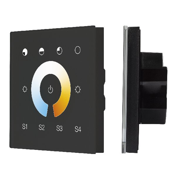 INTELLIGENT ARLIGHT Сенсорная панель DALI-901-11-1G-4SC-MIX-DT8-IN Black (BUS/230V) (IARL, IP20 Плас