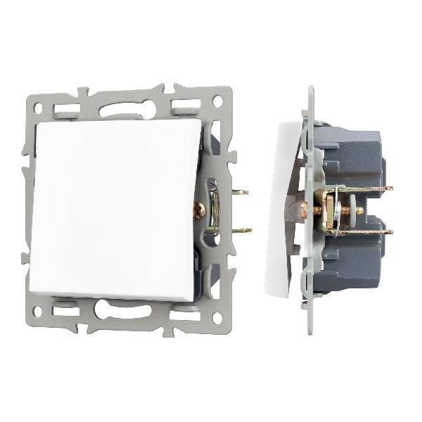 Механизм выключателя одноклавишный перекрёстный SWT-MKX1-PL-WH (250V, 16A) (Arlight, -)