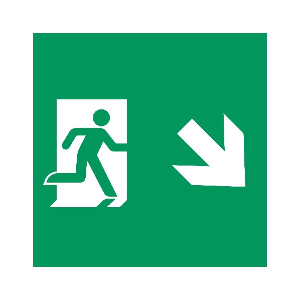 Пиктограмма EMGP-MARK-MA-RDOWN (Человек, Вниз-Вправо) (Arlight, Пластик)