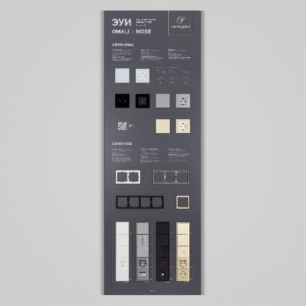 Стенд Электроустановки NOBE-OMALI-E2-1760x600mm (DB 3мм, пленка) (Arlight, -)