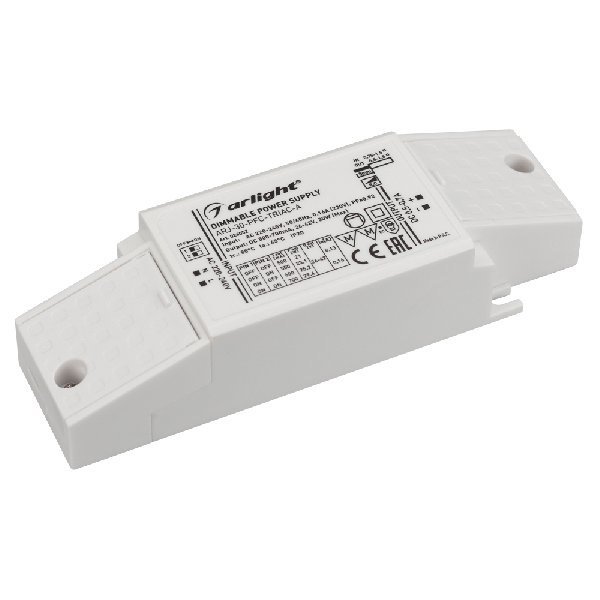 яяя Блок питания ARJ-30-PFC-TRIAC-A (30W, 500-700mA) (Arlight, IP20 Пластик, 5 лет)