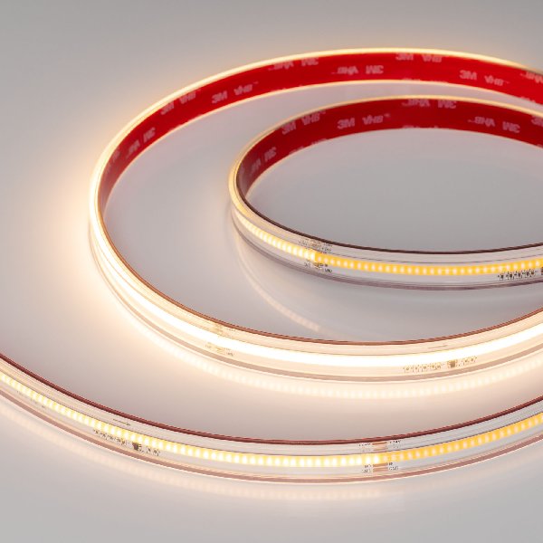 Лента герметичная SPI-COB-PS-X378-14mm 24V Warm2700-PX63-BPT (7 W/m, IP67, 5m) (Arlight, бегущий ого