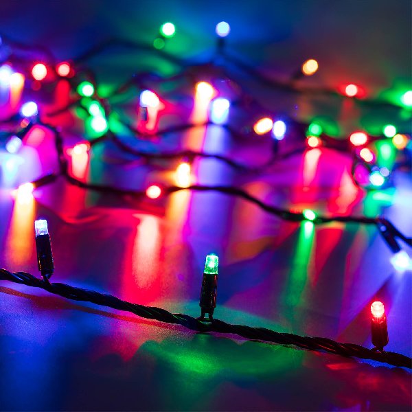 Светодиодная гирлянда ARD-STRING-CLASSIC-10000-BLACK-100LED-LIVE RGB (230V, 7W) (Ardecoled, IP65, 1 