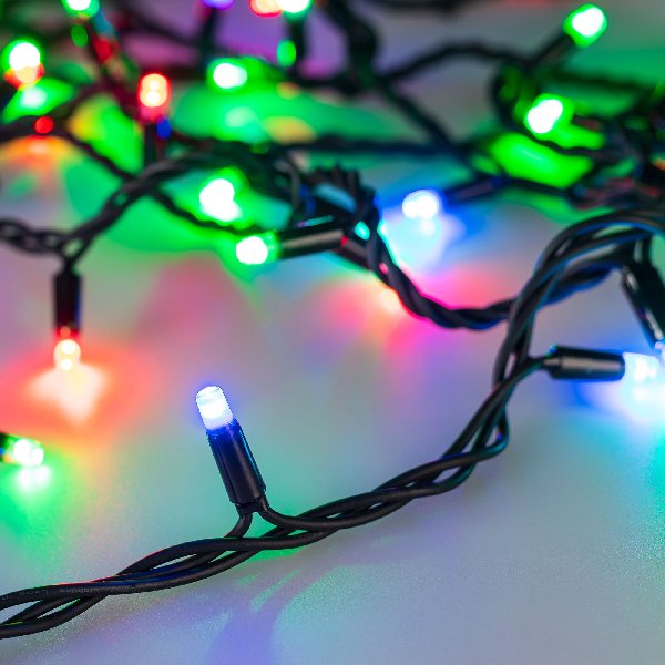 Светодиодная гирлянда ARD-STRING-PRO-10000-BLACK-100LED-LIVE RGB-DMX (24V, 10W) (Ardecoled, IP65)