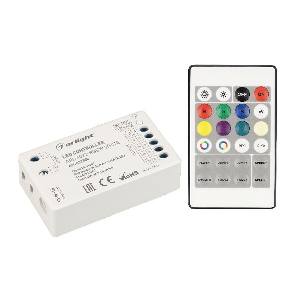Контроллер ARL-4022-RGBW White (5-24V, 4x4A, ПДУ 24кн, RF) (Arlight, IP20 Пластик, 3 года)
