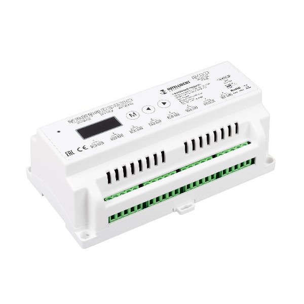 INTELLIGENT ARLIGHT Релейный модуль SMART-SWITCH-708-82-D2-DIN (230V, 8x10A, DALI, DMX512) (IARL, IP