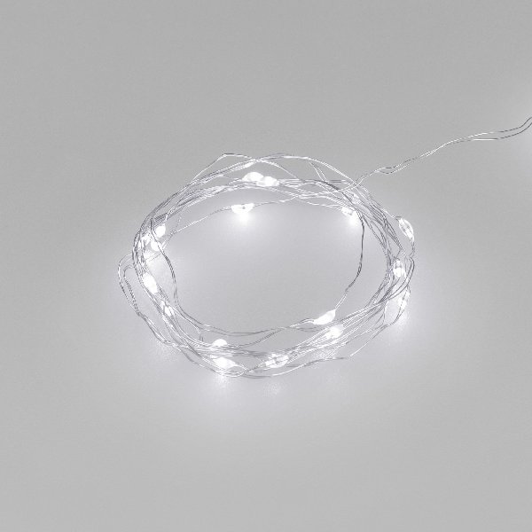 Светодиодная гирлянда ARD-DEW-HOME-2000-CLEAR-20LED-STD White6000 (1.5V, Battery Pack, Cork) (Ardeco