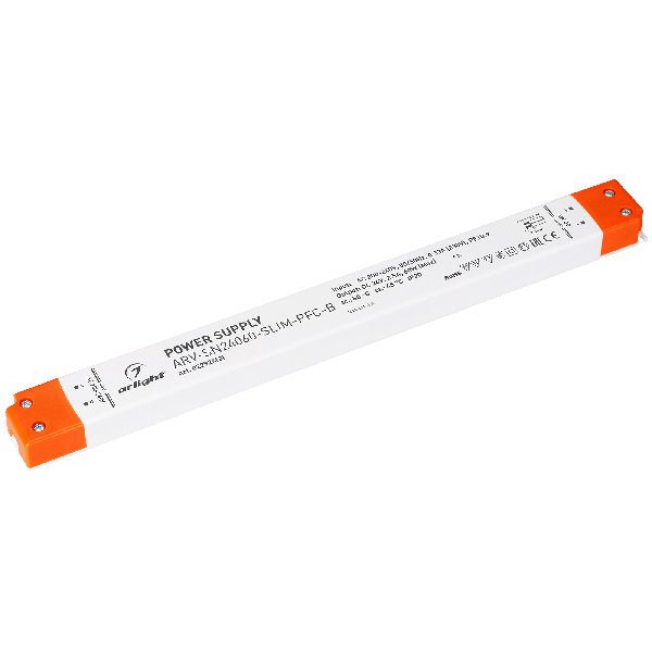 Блок питания ARV-SN24060-SLIM-PFC-B (24V, 2.5A, 60W) (Arlight, IP20 Пластик, 3 года)