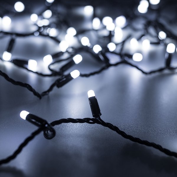 Светодиодная гирлянда ARD-STRING-CLASSIC-10000-BLACK-100LED-MILK-STD White (230V, 7W) (Ardecoled, IP
