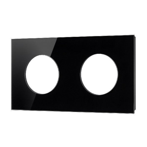 Рамка стеклянная FRM-GLARE-GC-2-BK (Arlight, -)