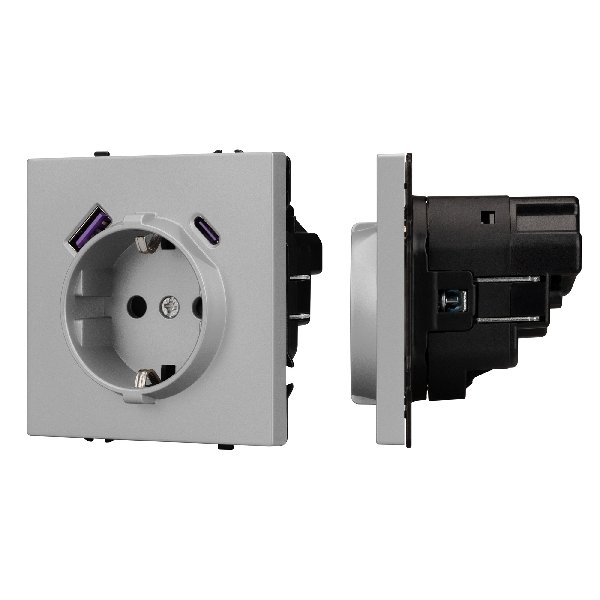 Механизм розетки с USB зарядкой SCT-NOBE-MUAC-SFPL-IS (230V, 16A) (Arlight, -)