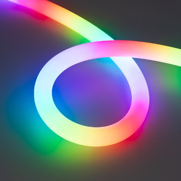 Лента герметичная SPI-MOONLIGHT-TOP-F180-D25mm 12V RGB-PX2 360deg (20 W/m, IP65, 3535, 3m, wire x1) 