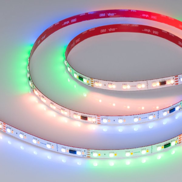 Лента SPI-BA120-12mm 24V RGBW-Warm-PX6-BPT (16 W/m, IP20, 5060/2835, 5m) (Arlight, бегущий огонь)