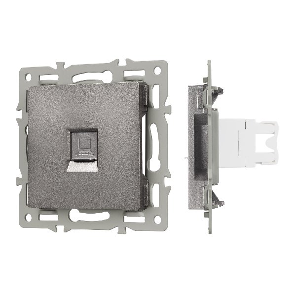 Механизм компьютерной розетки SCT-MPC1-PL-GR (RJ-45, CAT6) (Arlight, -)