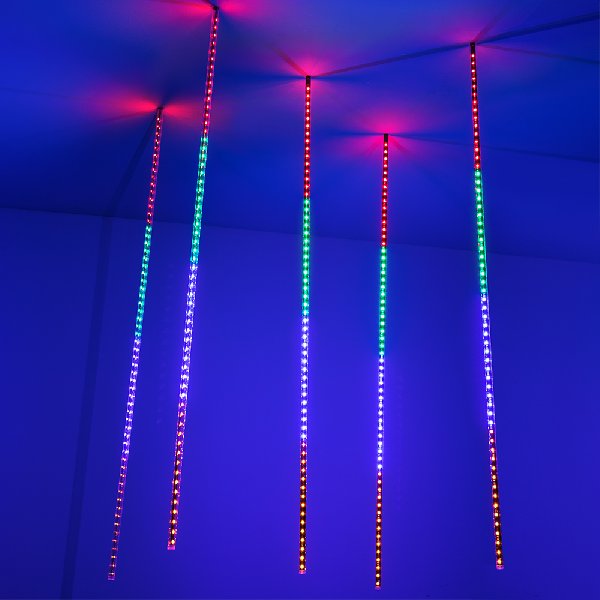 Светодиодная гирлянда ARD-ICEFALL-CLASSIC-D12-1000-5PCS-CLEAR-120LED-LIVE RGB (230V, 11W) (Ardecoled