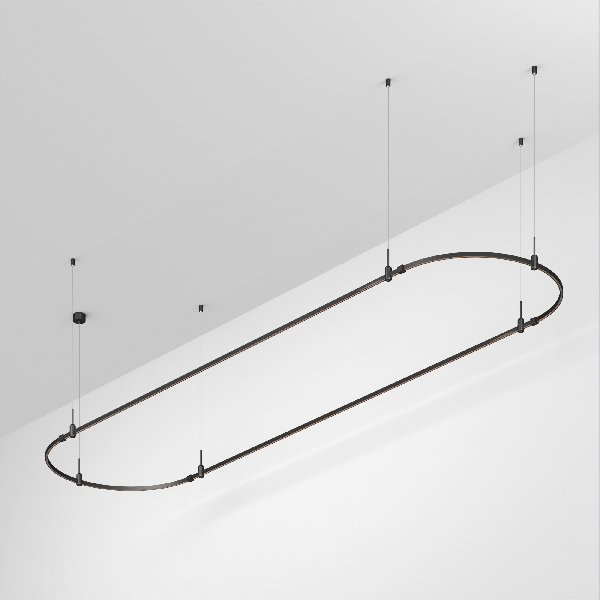 Основание ART-APRIORI-OVAL-HANG-4000x1000 (BK) (Arlight, IP20 Металл, 3 года)