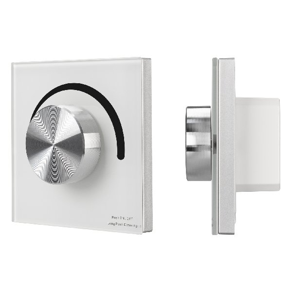 Панель SMART-P37-DIM-IN White (230V, 1.2A, TRIAC, Rotary, 2.4G) (Arlight, IP20 Пластик, 5 лет)