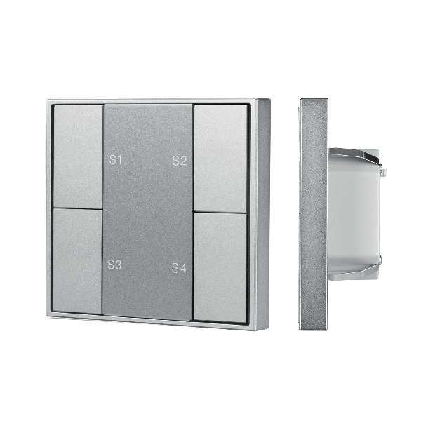 INTELLIGENT ARLIGHT Кнопочная панель DALI-201-23-1G-4SC-IN Silver (BUS, Frame) (IARL, IP20 Металл, 3