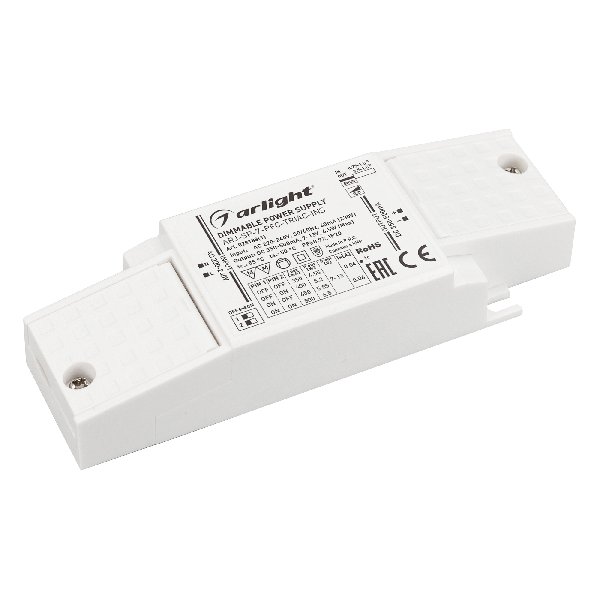 Блок питания ARJ-SP-7-PFC-TRIAC-INS (7W, 7-13V, 0.35-0.5A) (Arlight, IP20 Пластик, 5 лет)
