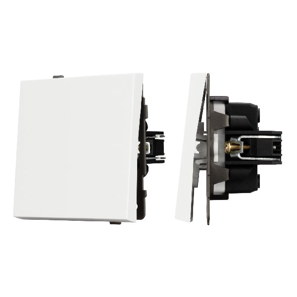 Механизм выключателя одноклавишный проходной SWT-TENDO-MKP1-SFPL-WH (230V, 10A) (Arlight, -)