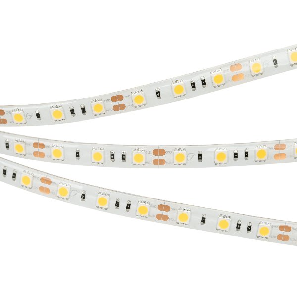 Лента RTW 2-5000SE 12V Warm 2x (5060, 300 LED, LUX) (Arlight, 14.4 Вт/м, IP65)