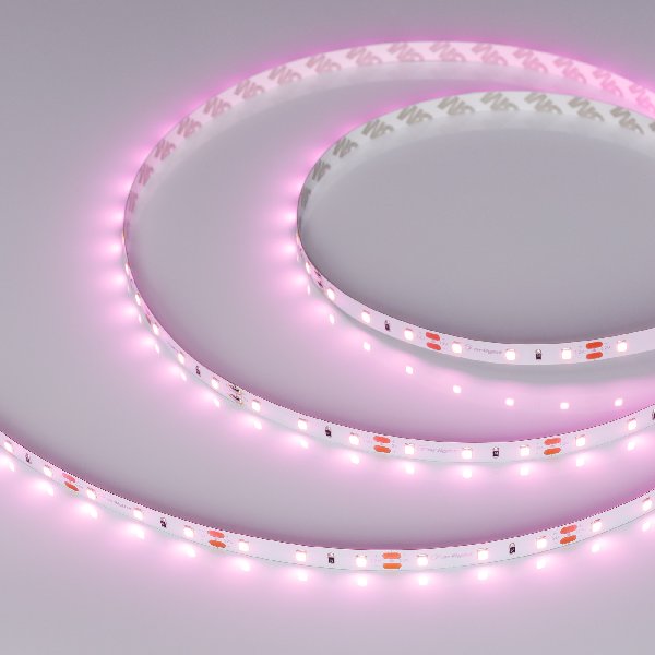 Лента RT-A60-8mm 12V Pink (4.8 W/m, IP20, 2835, 5m) (Arlight, 4.8 Вт/м, IP20)