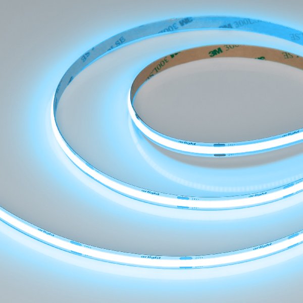 Лента COB-X480-8mm 24V Sky Blue (8 W/m, IP20, 5m) (Arlight, -)