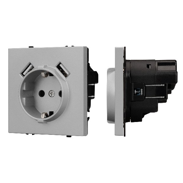 Механизм розетки с USB зарядкой SCT-NOBE-MUAA-SFPL-IS (230V, 16A)  (Arlight, -)