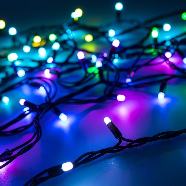 Светодиодная гирлянда ARD-STRING-PRO-10000-BLACK-95LED-MILK-LIVE RGBW-DMX (24V, 10W) (Ardecoled, IP6
