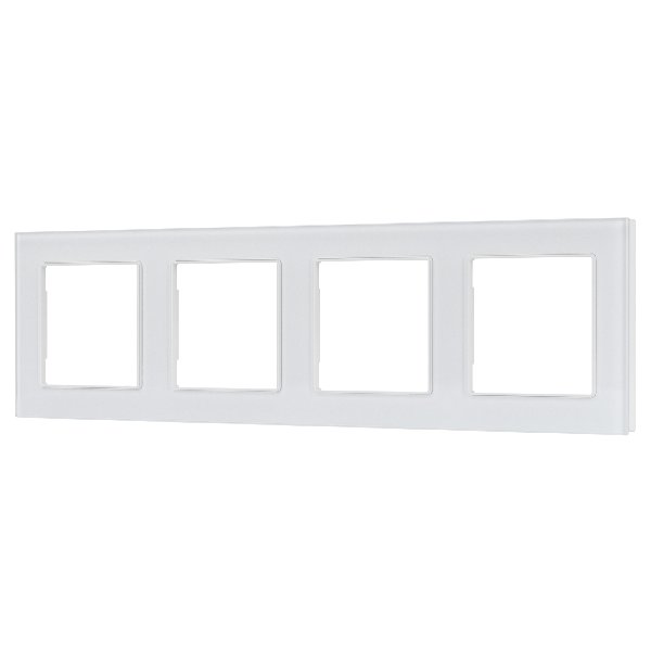 Рамка стеклянная FRM-GLARE-GS-4-WH (Arlight, -)