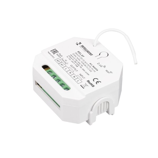 INTELLIGENT ARLIGHT Релейный модуль SMART-701-72-WTI-WTO-PS-IN  (230V, 1x15A, TUYA Wi-Fi, 2.4G) (IAR